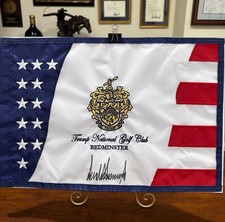 **RARE** President Donald J. Trump full signature on flag. 