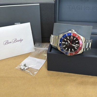TAG Heuer Aquaracer GMT WAY201F ''Pepsi'' Calibre 7 43mm Automatic Watch w/ Box