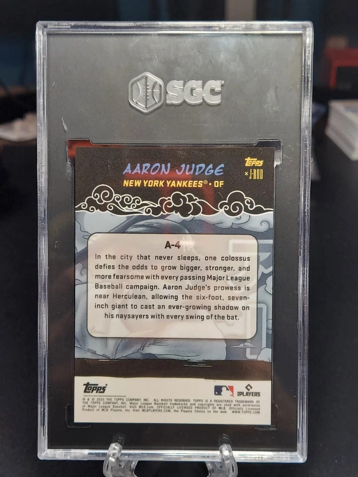 AARON JUDGE 2023 Topps x J-Rod Anime Art #A-4 SP Case Hit SGC 10 Gem Mint - Image 4 of 4