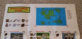 Final Fantasy II 2 ii FF - Super Nintendo SNES NES Map Insert Poster Town Guide!
