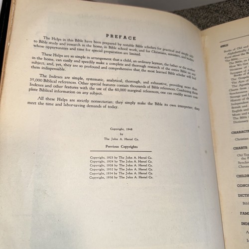 Holy Bible New Standard Reference Blue Ribbon 1948 Edition Hertel - Picture 4 of 7