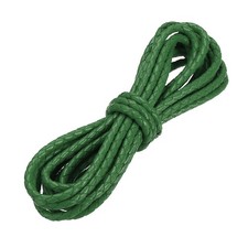4mm Braided Leather Cord Round Braided Faux Cord, Dark Green, 3.3 Yard