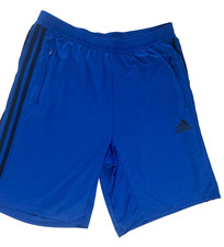 Adidas Mens Designed 2 Move Training Shorts 3-Stripes Pockets Royal Blue L NWT