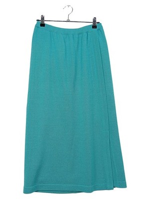 BODE Damen Strickrock Bleistiftrock Türkis Gr. 38 Midi Acryl
