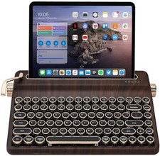 YUNZII QL75 Wireless Typewriter Hot Swap Retro Mechanical BT Keyboard Wood Color