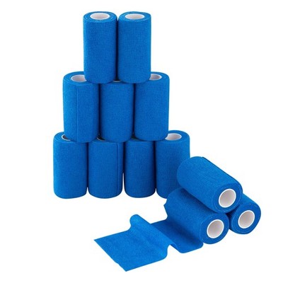 PHYTOP Adhesive Bandage Wrap 12 Pack Vet Wrap 4 inches x 5 Yards, Self Adhesive