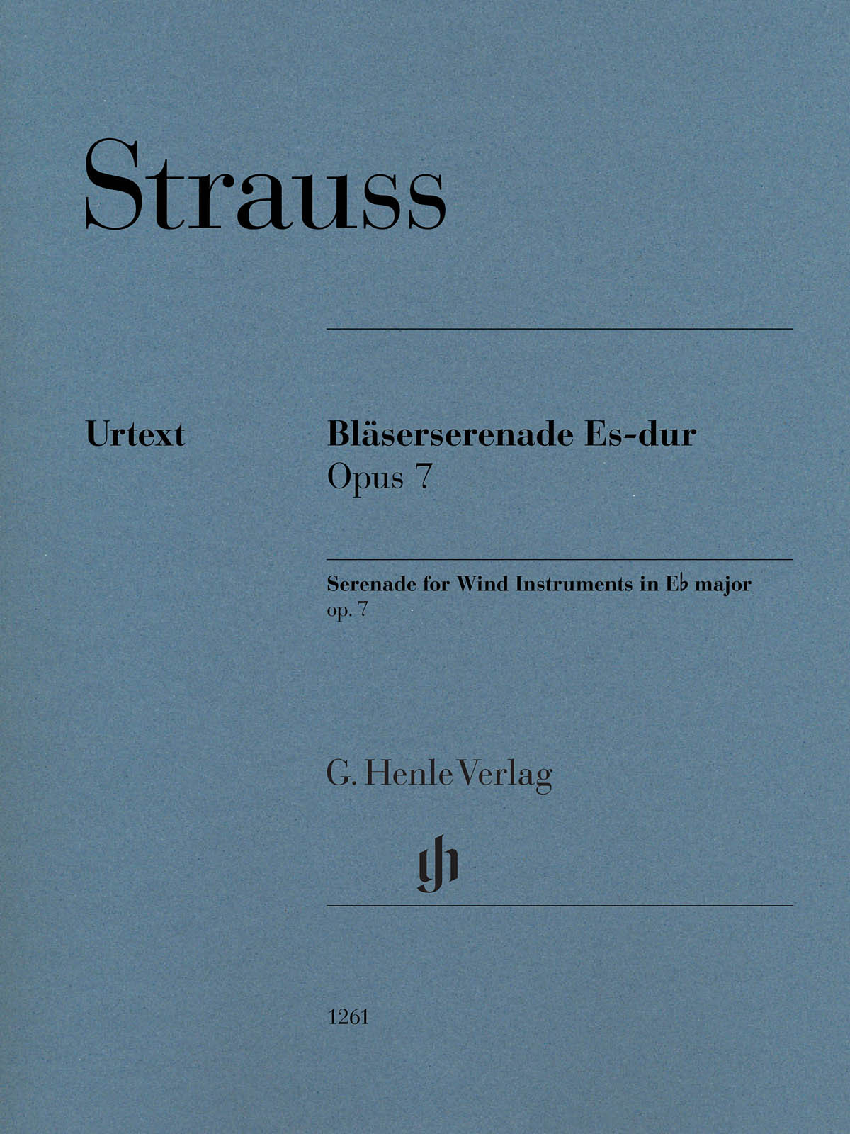 Strauss Serenade for Wind Instruments E-flat Major op 7 Score Parts Henle Urtext