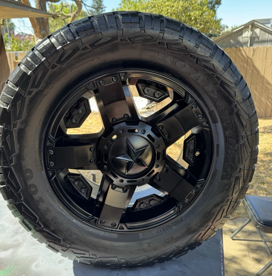 (Set of 4) 17x8 XD811 RS2 Rockstar II Satin Black Wheel Rims & P265/65R17 Tires - Image 2 of 4