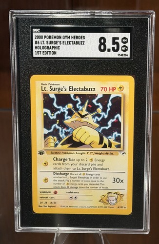Lt. Surge's Electabuzz (1st Edition) graded SGC 8.5 for sale on eBay