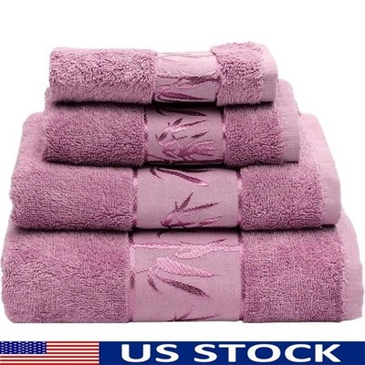Luxury Bath Towels Set Ultra Soft Highly Absorbent Elegant Design Spa Essential