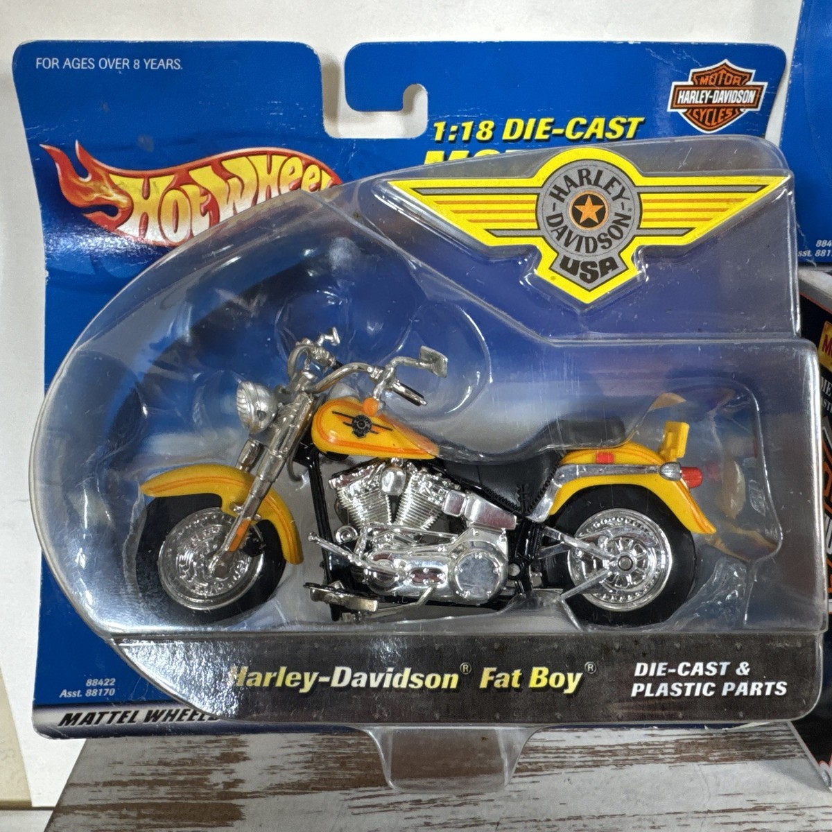 Vtg Hot Wheels & Harley Davidson 1:18 Die Cast Motorcycles 2000