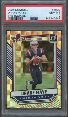 2024 Panini Donruss Drake Maye The Rookies RC #TR-39 PSA 10 148946649 PATRIOTS