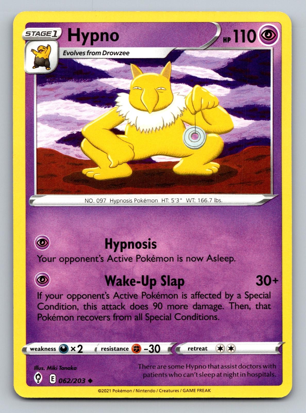 Hypno 062/203 Uncommon Evolving Skies Pokemon Near Mint