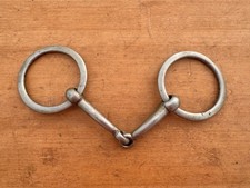 Vintage NEVER RUST Western Horse Loose Ring Snaffle Bit ~ 5-1/2" mouth