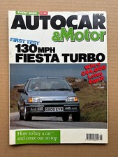 FORD FIESTA RS TURBO AUTOCAR & MOTOR MAGAZINE JUNE 20 1990 - RS turbo cover and 