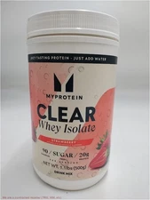 Myprotein Clear Whey Isolate Protein Powder, (1.1Lbs) Strawberry, EXP:02/2027