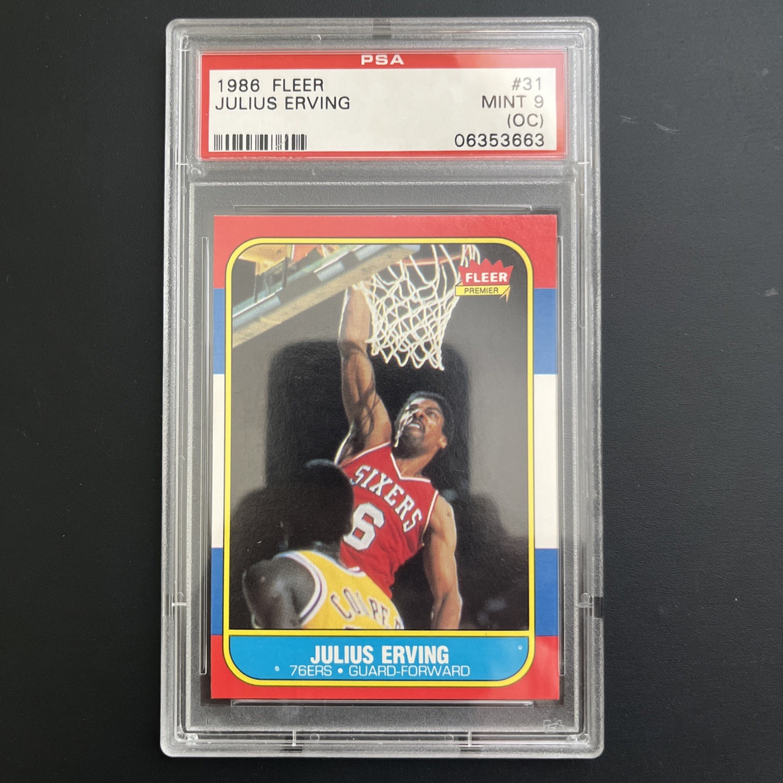 1986 FLEER #31 JULIUS ERVING PSA 9
