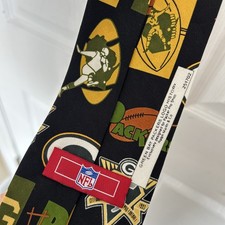 Exclusive Green Bay Packers Football Logo History Men's Neck Tie USA Made NFL