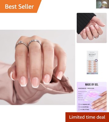 Seamless Comfortable French Tip Press On Nails - Complete Nail Kit Included