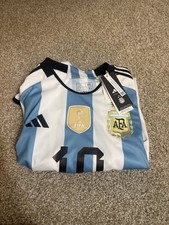 NWT 2022 World Cup Champions 3 Star Adidas Argentina Lionel Messi Kit