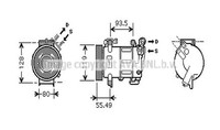 Kompressor Klimaanlage FüR Peugeot 308 SW I 4E_ 4H_ 4A_ 4C_ 4B_ CitroëN C4
