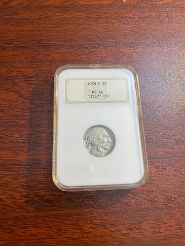 1938-D Buffalo Nickel NGC MS66 Eye Appeal Alert Old Holder Gem - Lot #66