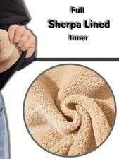 Men's Sherpa-Like Spandex-Lined Winter Hooded Sweatshirt - Thick Warm Padded Pul
