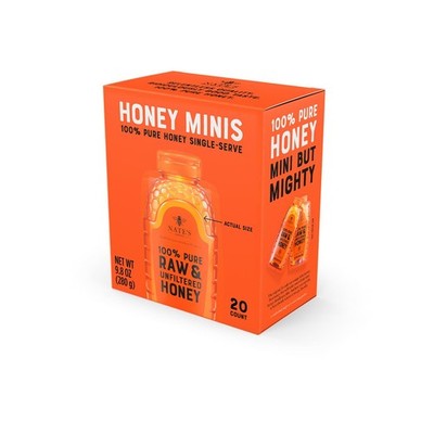 Nate's Honey Minis - Single-Serve 100% Pure, 0.49 Ounce (Pack of 20), Orange 