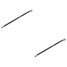 2Pcs Car Inflator Extension Hose Durable PU Pump Tube with Chuck for Tire Valves