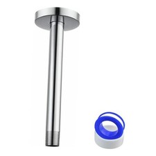Shower Arm, Shower Pipe with Flange, 12 Inch Ceiling Mount Ceiling Arm-12 Inch