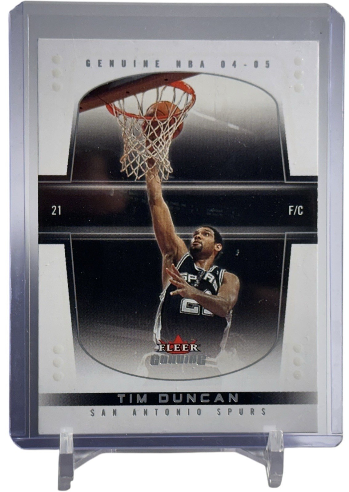2004-05 Fleer Genuine San Antonio Spurs Basketball Card #79 Tim Duncan 