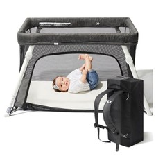 Guava Lotus Folding Crib with ClearView Mesh Ideal for Safeguarding Babies