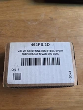 Dema Valve 3/8 Stainless Steel EPDM Diaphragm 24VAC DIN Coil