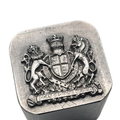 Queen Victoria Edward VII British Government Royal Arms Steel Relief Punch Die