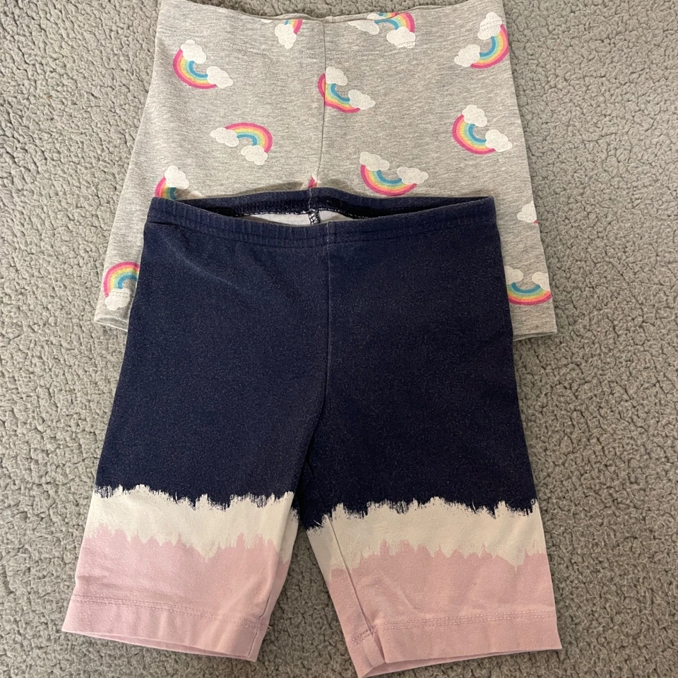 Lote de 5 pares de pantalones cortos de juego para niñas 6-6X rosa y azul antiguo azul marino y Wonder Nation Foto 2 de 4