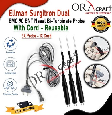 Ellman Surgitron Dual EMC 90 ENT Nasal Bi-Turbinate Probe With Cord - Reusable 3