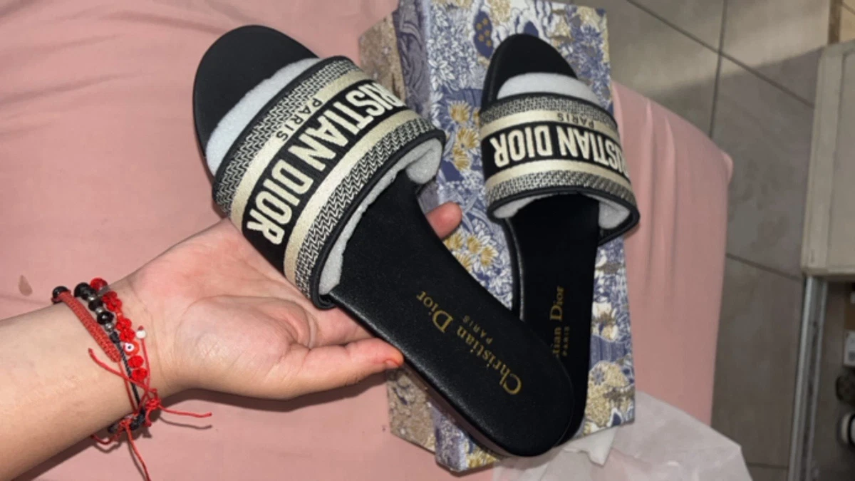 Dior Black Sandals for Women for sale - eBay