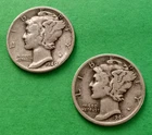 New ListingPair Silver Mercury Dimes: 1940 and 1941-D *@ MELT*