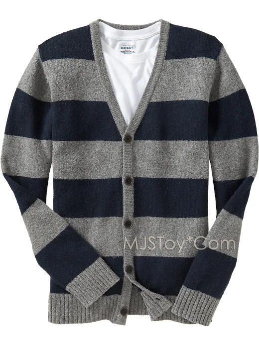 NWT Old Navy Men Striped Wool Blend Sweaters V Neck 5 Button