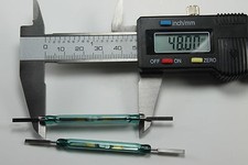 2pcs Reed Magnetic Glass Switches, NO Contacts,  Large, Big, Huge  5mm X 48mm