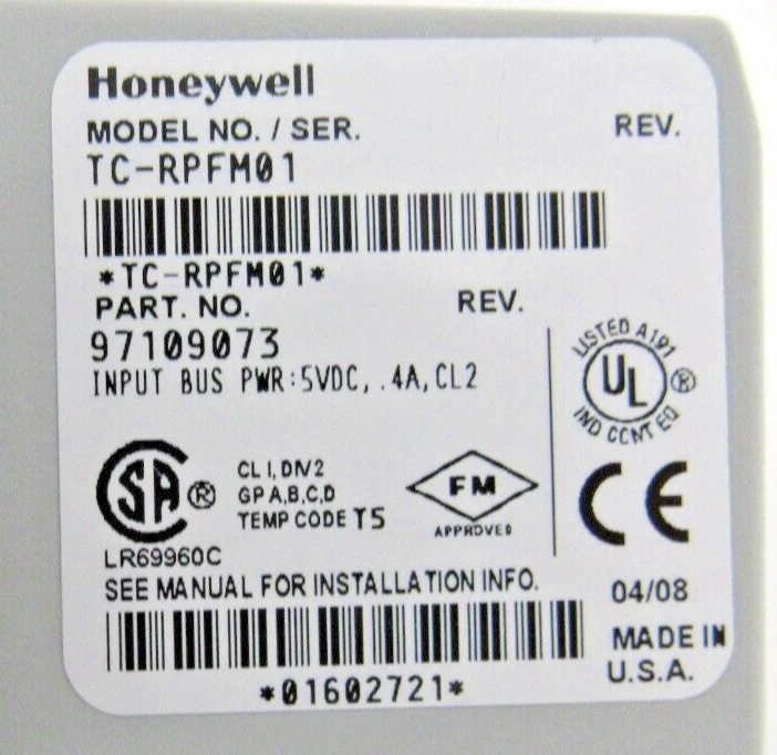Módulo de fibra Honeywell TC-RPFM01 ControlNet 97109073 64-3 Foto 2 de 4