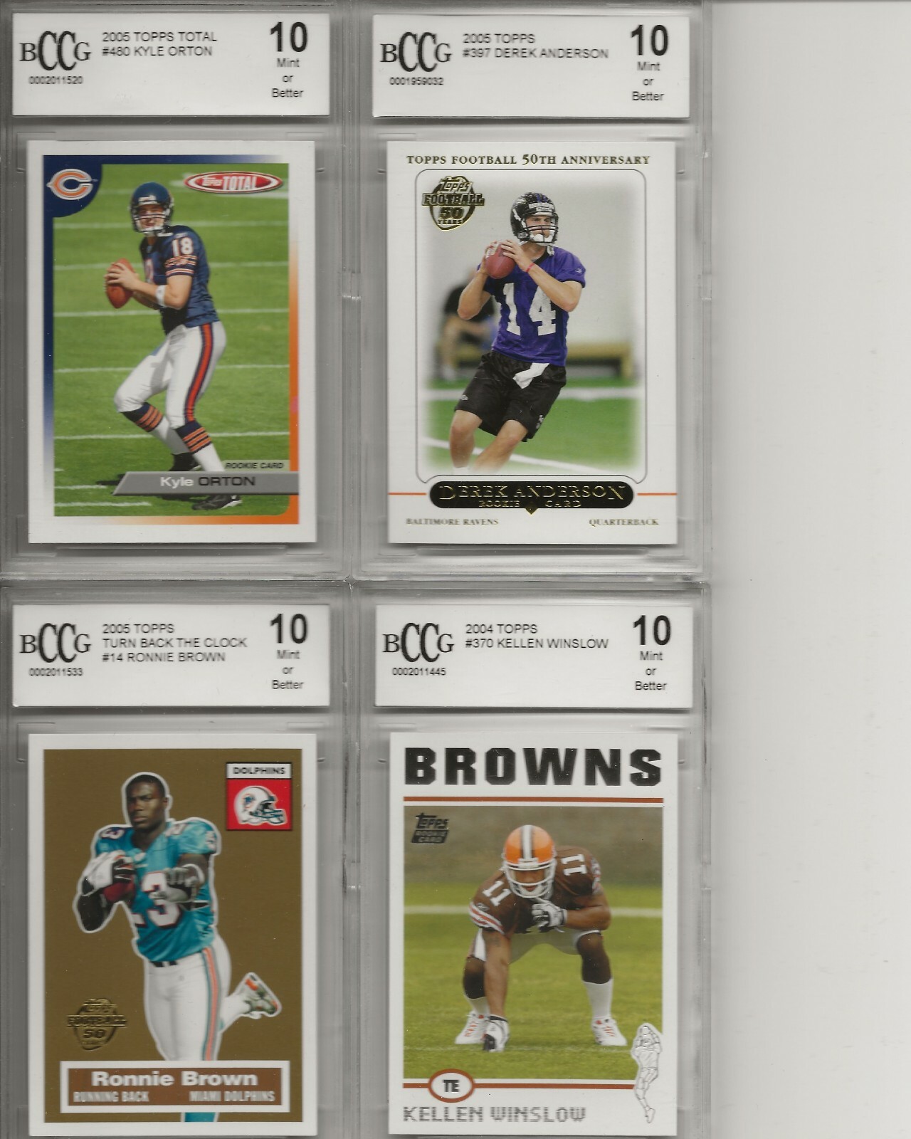 Kyle Orton 2005 Topps Total #480 RC Bears Broncos Bills Cowboys Purdue BCCG 10