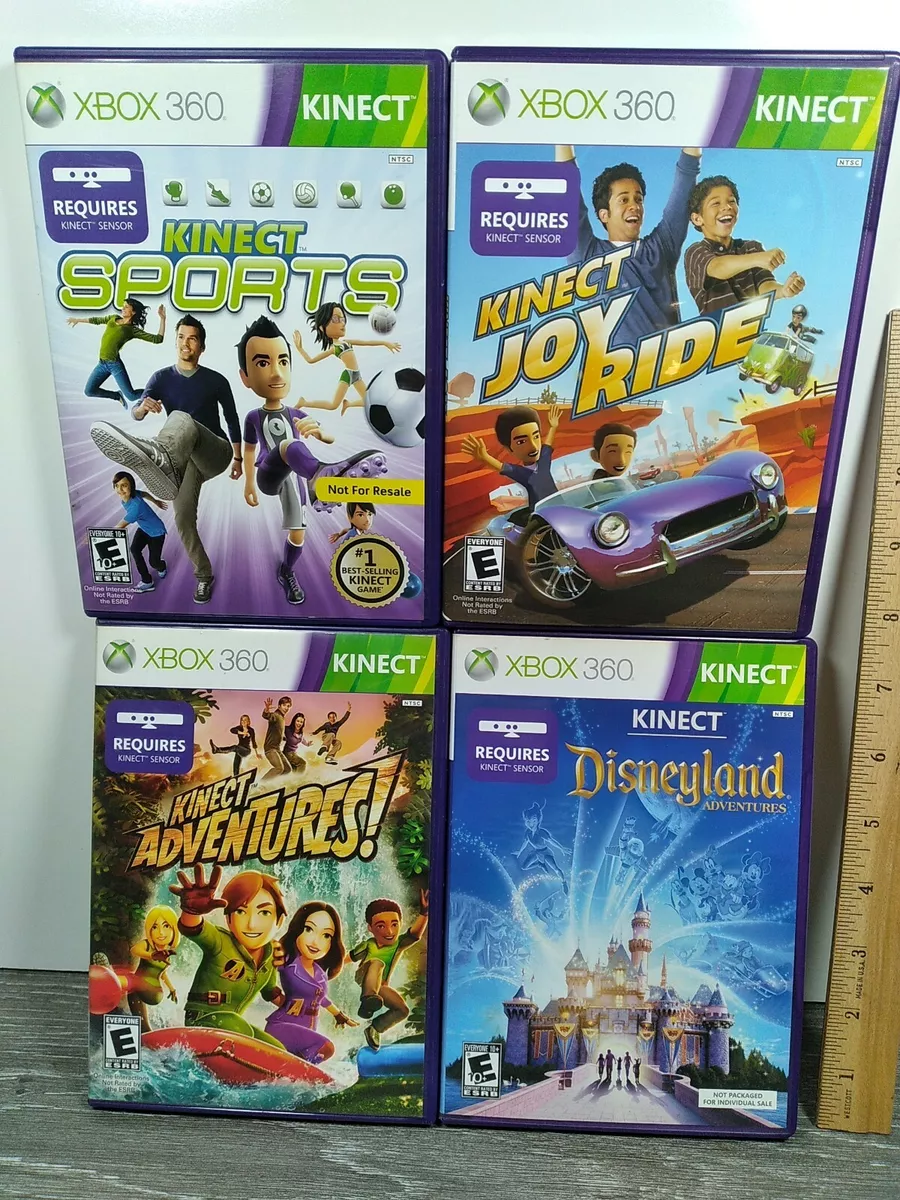 Xbox 360 Kids 3 Game Kinect Lot - Kinect Sports, Joy Ride & Child