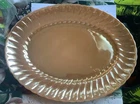 Vintage Peach Luster Serving Platter & Bowl