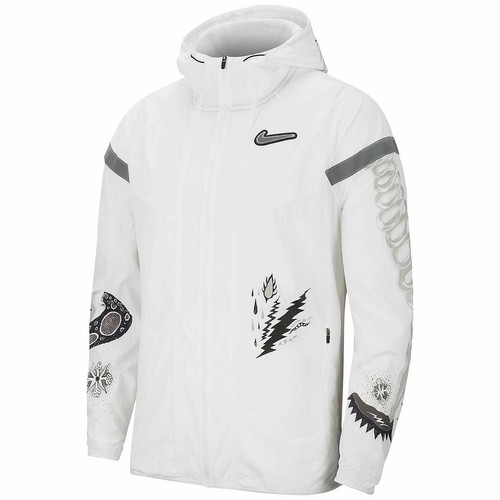 Nike Men's Windrunner Wild Run Running Jacket, Size: Large, White