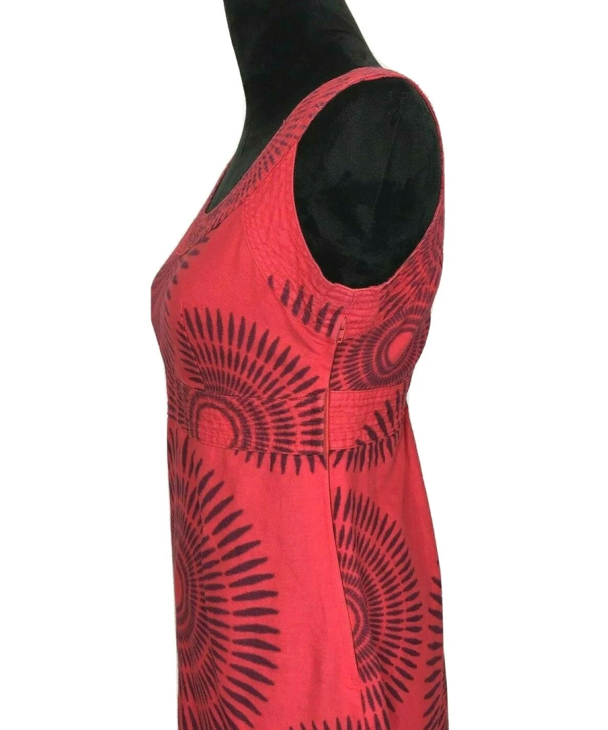lole tie dye empire waist a line scoop neck cute casual 