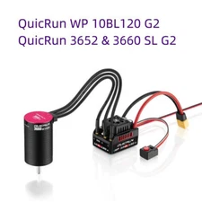 Hobbywing QUICRUN WP 10BL120 G2 120A 2-4S Lipo Speed Controller Brushless ESC AS
