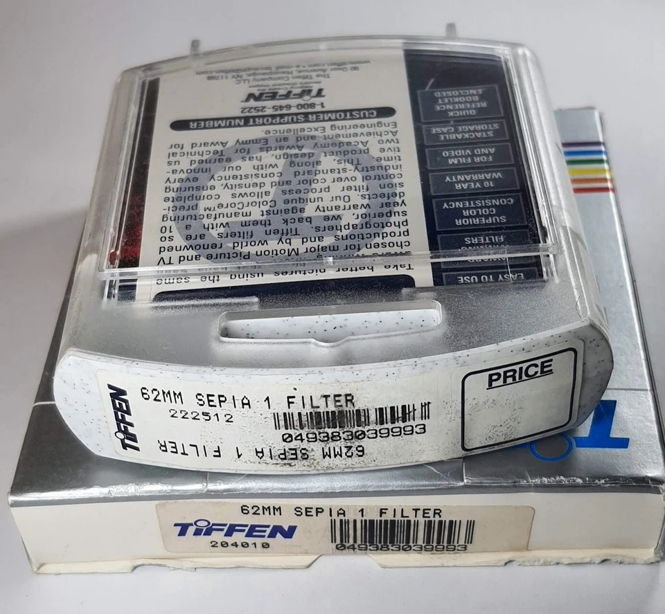 TiFFEN 62mm Sepia 1 Solid Filter 62SEP1 Authentic USA 62 mm E62 Warm coloration - Image 3 of 4