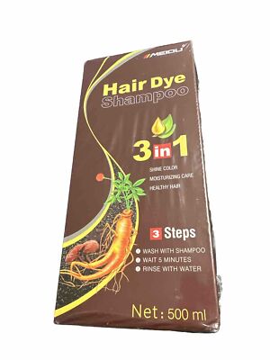 MEIDU Hair Dye Color Shampoo 500ml (DARK WINE RED C5)Exp26