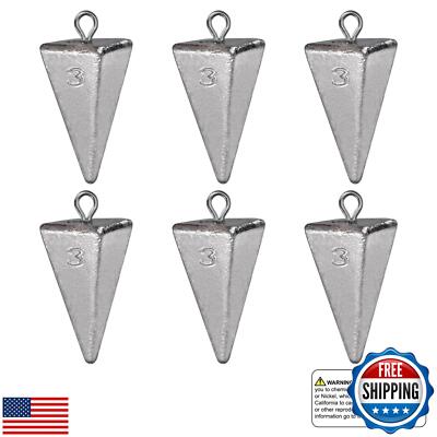 CWSDXM Triangle Fishing Weights 4-Sided Pyramid Sinkers Lead